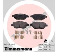 Kit pastiglie freno anteriore ZIMMERMANN 24549.190.2 per OPEL CORSA 1.3 CDTI