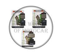 KIT PASTIGLIE FRENO ANTERIORI E POSTERIORI PER PIAGGIO MP3 LT 400 IE 2009 FERODO