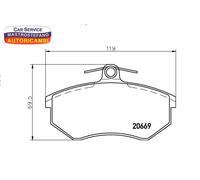 KIT PASTIGLIE FRENO ANTERIORI TEXTAR 2066921 PER AUDI 100 (43,C2) 1987-1991