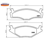 KIT PASTIGLIE FRENO ANTERIORI TEXTAR 2088707 PER SEAT CORDOBA DAL 1993/1999
