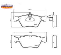 Piastra di montaggio specchio + Kit di riparazione pinza freno TEXTAR per OPEL
