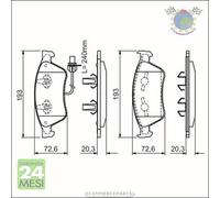 Kit pastiglie freno Bosch Anteriore per AUDI A8 A6 VW PHAETON