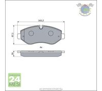 Kit pastiglie freno Bosch Anteriore per IVECO DAILY VI IV V
