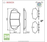Kit pastiglie freno Bosch Anteriore per MAZDA MX-5