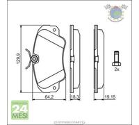 Kit pastiglie freno Bosch Anteriore per OPEL SENATOR B OMEGA A
