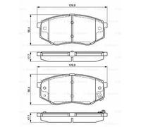 KIT PASTIGLIE FRENO BOSCH ANTERIORI 0986494692