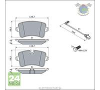 Kit pastiglie freno Bosch Posteriore per AUDI A7 A6 A5 A4 PORSCHE MACAN