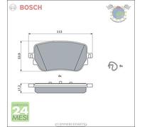 Kit pastiglie freno Bosch Posteriore per MERCEDES CLASSE B 250 220 200 180 160
