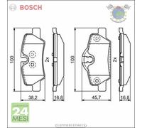 Kit pastiglie freno Bosch Posteriore per MINI