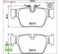 Kit pastiglie freno Brembo Posteriore per BMW X2 F39 M35 2 F44 220 218 216 M 1