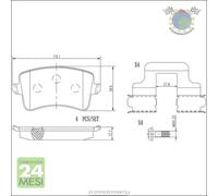 Kit Pastiglie freno brembo Xtra Ceramic Post per AUDI Q5 A5 A4