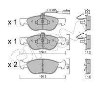 Kit pastiglie freno CIFAM 822-082-0 asse anteriore