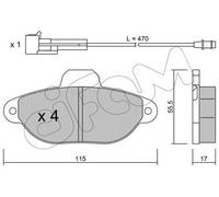 Kit pastiglie freno CIFAM 822-159-0 asse anteriore