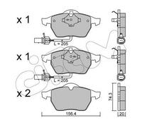 Kit pastiglie freno CIFAM 822-181-3 asse anteriore