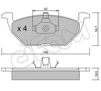 Kit pastiglie freno CIFAM 822-211-0 asse anteriore