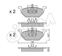 Kit pastiglie freno CIFAM 822-211-1 asse anteriore