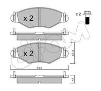 Kit pastiglie freno, Freno a disco CIFAM 8222541 per PEUGEOT