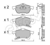 Kit pastiglie freno CIFAM 822-258-0 asse anteriore