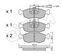 Kit pastiglie freno CIFAM 822-274-0 asse anteriore