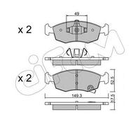 Kit pastiglie freno CIFAM 822-274-5 asse anteriore