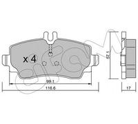 Kit pastiglie freno CIFAM 822-310-0 asse anteriore