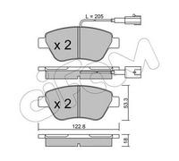 Kit pastiglie freno CIFAM 822-321-3 asse anteriore