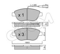 Kit pastiglie freno CIFAM 822-322-0 asse anteriore