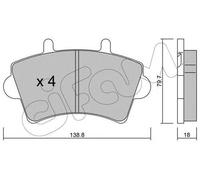 Kit pastiglie freno CIFAM 822-545-0 asse anteriore