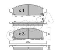Kit pastiglie freno CIFAM 822-791-0 asse anteriore
