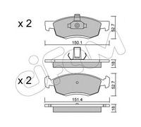 Kit pastiglie freno CIFAM 822-802-0 asse anteriore