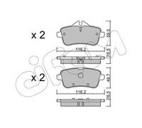 Kit pastiglie freno CIFAM 822-968-3 asse posteriore