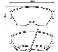 Kit Pastiglie Freno Dischi Con Verschleißwarnung 17,6 MM HELLA per E A. Kia Soul