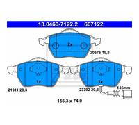 Kit Pastiglie Freno Disco Freno ATE per VW Bora Io (1J2
