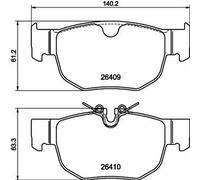 Kit Pastiglie Freno Disco HELLA per u.a. JAGUAR F-PACE 16,2 mm