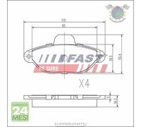 Kit Pastiglie freno Fast Anteriore per CHEVROLET VOLT FIAT CINQUECENTO SEICENTO