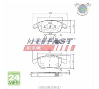 Kit Pastiglie freno Fast Anteriore per CITROEN BERLINGO C4 II DS5 DS4 I DS PEUG