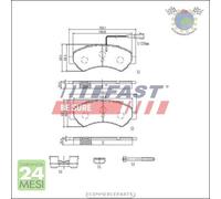 Kit Pastiglie freno Fast Anteriore per CITROEN JUMPER II FIAT DUCATO PEUGEOT blx