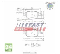 Kit Pastiglie freno Fast Anteriore per CITROEN NEMO FIAT STILO BRAVO 500 PEUGEO