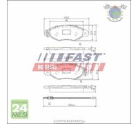 Kit Pastiglie freno Fast Anteriore per CITROEN XSARA RENAULT KANGOO
