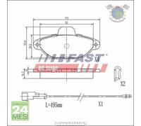 Kit Pastiglie freno Fast Anteriore per FIAT CINQUECENTO SEICENTO PUNTO PANDA LA