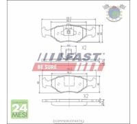 Kit Pastiglie freno Fast Anteriore per FIAT FIORINO PREMIO PENNY ELBA DUNA INNO
