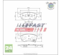 Kit Pastiglie freno Fast Anteriore per FIAT PANDA LANCIA YPSILON