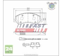 Kit Pastiglie freno Fast Anteriore per FORD TRANSIT VW AMAROK