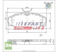 Kit Pastiglie freno Fast Anteriore per NISSAN PRIMASTAR OPEL VIVARO A RENAULT T