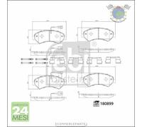 Kit Pastiglie freno Febi Anteriore per CITROEN JUMPER OPEL MOVANO C PEUGEOT BOX