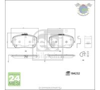 Kit Pastiglie freno Febi Anteriore per MERCEDES GLS Maybach AMG 580 450 400 350