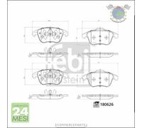 Kit Pastiglie freno Febi Anteriore per OPEL CORSA F MOKKA