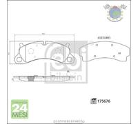 Kit Pastiglie freno Febi Anteriore per PORSCHE BOXSTER 911 bef