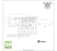 Kit Pastiglie freno Febi Anteriore per PORSCHE PANAMERA CAYENNE MACAN
