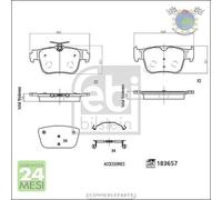 Kit Pastiglie freno Febi Posteriore per AUDI A3 CUPRA FORMENTOR LEON SKODA OCTA